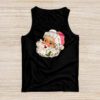 Vintage Retro Pink Santa Claus Pink Christmas Design Tank Top