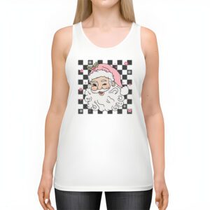 Vintage Retro Pink Santa Claus Pink Christmas Design Tank Top 2 2