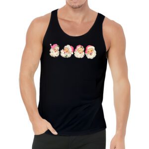 Vintage Retro Pink Santa Claus Pink Christmas Design Tank Top 3 1
