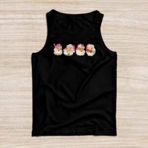 Vintage Retro Pink Santa Claus Pink Christmas Design Tank Top