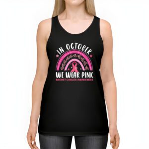 We Wear Pink Rainbow Breast Cancer Awareness Girls Womens Tank Top 2 5