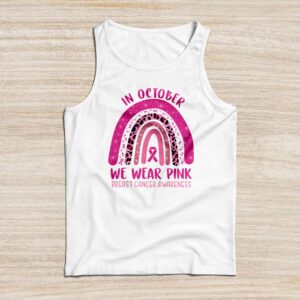 We Wear Pink Rainbow Breast Cancer Awareness Girls Womens Tank Top