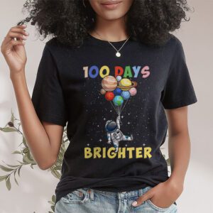100 Days Brighter 100th Day of School Astronaut Space T Shirt 1 1