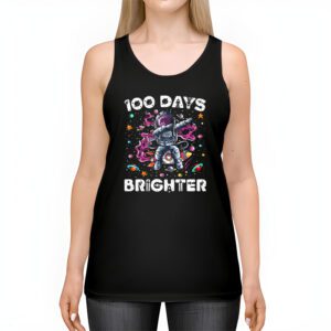 100 Days Brighter 100th Day of School Astronaut Space Tank Top 2 4