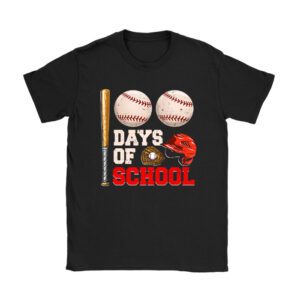 100 Days Of School Baseball 100th Day Kids Boys T-Shirt