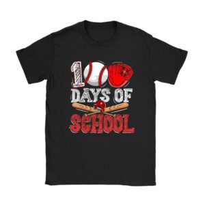 100 Days Of School Baseball 100th Day Kids Boys T-Shirt