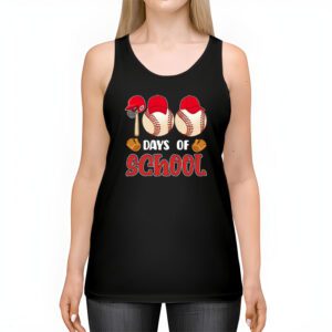 100 Days Of School Baseball 100th Day Kids Boys Tank Top 2 1