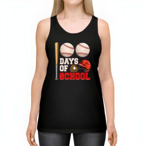 100 Days Of School Baseball 100th Day Kids Boys Tank Top 2