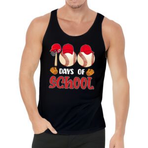 100 Days Of School Baseball 100th Day Kids Boys Tank Top 3 1