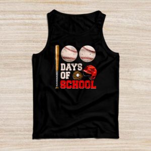 100 Days Of School Baseball 100th Day Kids Boys Tank Top