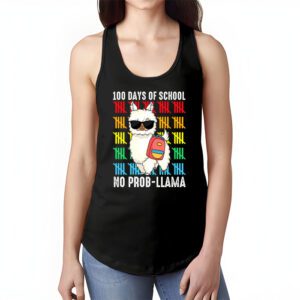 100 Days Of School No Prob llama Llama Teacher And Student Tank Top 1 1