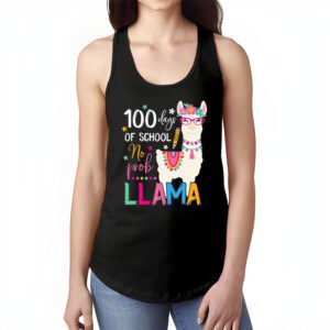 100 Days Of School No Prob llama Llama Teacher And Student Tank Top 1 2