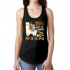 100 Days Of School No Prob llama Llama Teacher And Student Tank Top 1