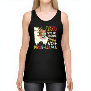 100 Days Of School No Prob llama Llama Teacher And Student Tank Top 2