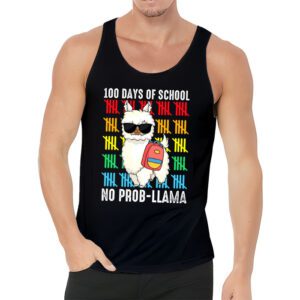 100 Days Of School No Prob llama Llama Teacher And Student Tank Top 3 1