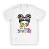 100 Days Smarter Girls Messy Bun Hair 100th Day Of School T-Shirt