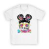 100 Days Smarter Girls Messy Bun Hair 100th Day Of School T-Shirt