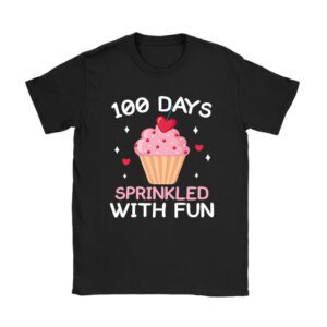 100 Days Sprinkled With Fun Cupcake 100th Day Of School Girl T-Shirt