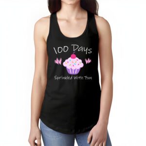 100 Days Sprinkled With Fun Cupcake 100th Day Of School Girl Tank Top 1 3