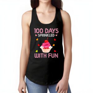 100 Days Sprinkled With Fun Cupcake 100th Day Of School Girl Tank Top 1