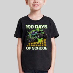 100 Days of School Monster Truck 100th Day of School Boys T Shirt 1 3