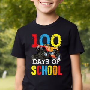 100 Days of School Monster Truck 100th Day of School Boys T Shirt 2