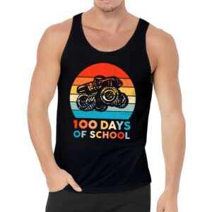 100 Days of School Monster Truck 100th Day of School Boys Tank Top 1 7