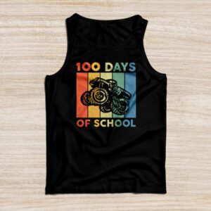 100 Days of School Monster Truck 100th Day of School Boys Tank Top