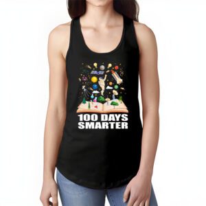 100th Day Of School 100 Days Smarter Books Space Lover Gift Tank Top 1 3