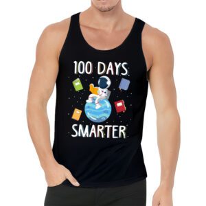 100th Day Of School 100 Days Smarter Books Space Lover Gift Tank Top 3 1