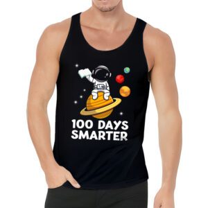 100th Day Of School 100 Days Smarter Books Space Lover Gift Tank Top 3