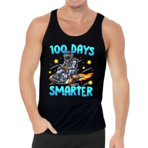 100th Day Of School 100 Days Smarter Books Space Lover Gift Tank Top 3 4