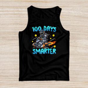 100th Day Of School 100 Days Smarter Books Space Lover Gift Tank Top