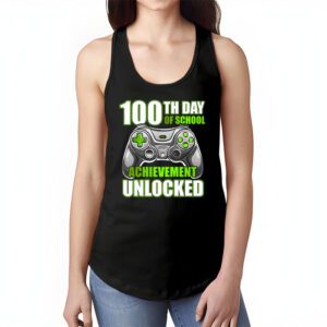 100th Day Of School Achievement Unlocked Video Game Kids Tank Top 1 3