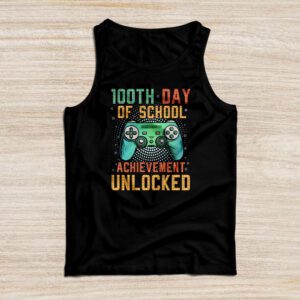100th Day Of School Achievement Unlocked Video Game Kids Tank Top