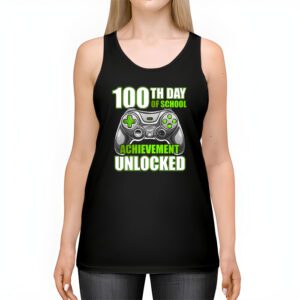 100th Day Of School Achievement Unlocked Video Game Kids Tank Top 2 3