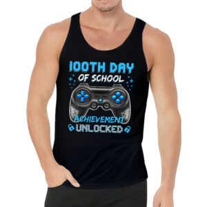 100th Day Of School Achievement Unlocked Video Game Kids Tank Top 3 2