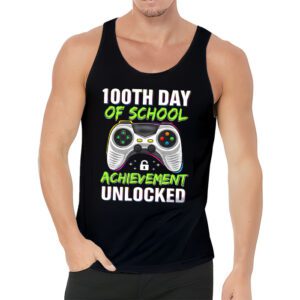100th Day Of School Achievement Unlocked Video Game Kids Tank Top 3 4