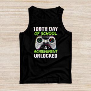 100th Day Of School Achievement Unlocked Video Game Kids Tank Top