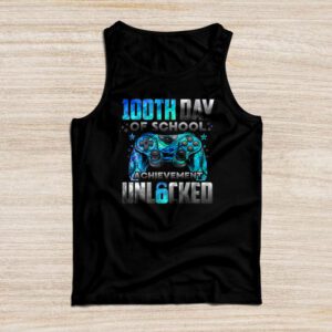 100th Day Of School Achievement Unlocked Video Game Kids Tank Top