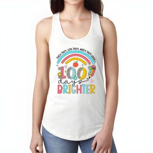 100th Day Of School Teacher 100 Days Brighter Rainbow Tank Top 1 1