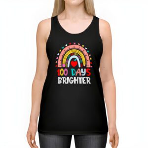 100th Day Of School Teacher 100 Days Brighter Rainbow Tank Top 2 4