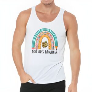 100th Day Of School Teacher 100 Days Brighter Rainbow Tank Top 3 2