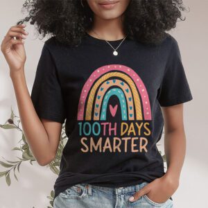 100th Day of School Teacher 100 days smarter rainbow T Shirt 1 1