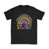 100th Day of School Teacher 100 days smarter rainbow T-Shirt