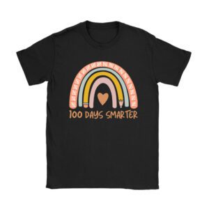 100th Day of School Teacher 100 days smarter rainbow T-Shirt