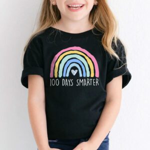 100th Day of School Teacher 100 days smarter rainbow T Shirt 2 8
