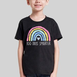 100th Day of School Teacher 100 days smarter rainbow T Shirt 3 8