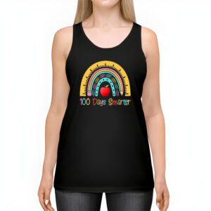 100th Day of School Teacher 100 days smarter rainbow Tank Top 2 5