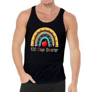 100th Day of School Teacher 100 days smarter rainbow Tank Top 3 5